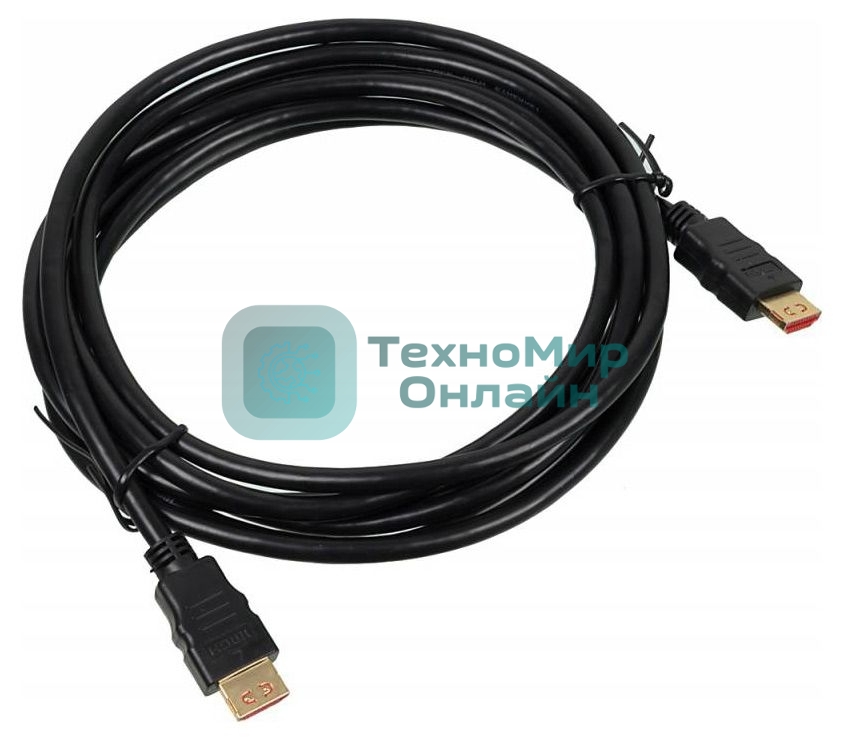 Кабель аудио-видео Buro HDMI (m)/HDMI (m) 3м. позолоченные контакты черный