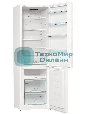 Холодильник Gorenje NRK6201PW4 белый двухкамерный 235/96л морозилка снизу, No Frost