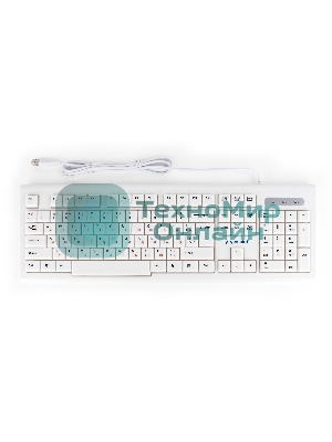 Клавиатура проводная Gembird KB-8354U, USB, бежевый/белый