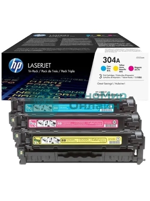 Картридж лазерный комплект HP CF372AM голубой/пурпурный/желтый для Color Laser Jet CP2025, CM2320mfp (3 х 2800)