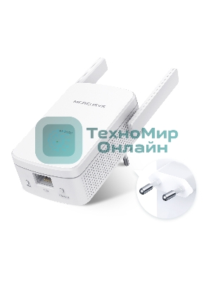 Комплект гигабитных Wi-Fi адаптеров Mercusys Powerline AV1000 Powerline kit with 300Mbps Wi-Fi, plug and play, up to 300 meters over an existing electrical circuit, the kit includes a MP510 and a MP500.