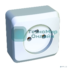 Розетка без заземления без шторок Systeme electric PA16-001B ЭТЮД О/У 16А 250B, белый,