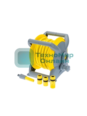 Катушка со шлангом 1/2дюйм 15м 3 коннектора 1 распылитель ЧЕТЫРЕ СЕЗОНА 62-0267