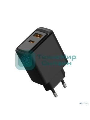 Сетевое зарядное устройство Rexant с портами USB-A и USB-C, 30Вт, черный