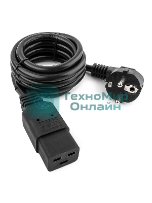 Кабель питания для UPC Gembird/Cablexpert, 1.8м, Schuko-С19, 16А, черный, с заземлением
