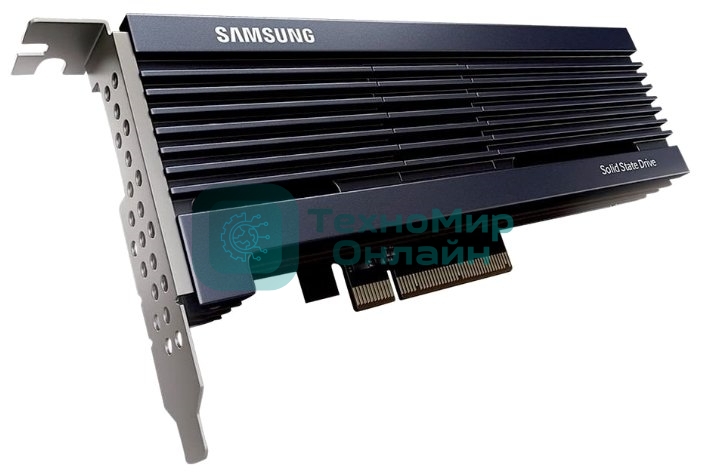 Накопитель SSD Samsung Enterprise, HHHL, PM1725b, 1600Gb, NVMe, PCE-e, R5400/2000WMb/s, IOPS(R4K) 750K/135K, MTBF 2M, 3DWPD, OEM, 5 years (analog MZPLL1T6HEHP-00003)