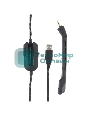 Гарнитура Gembird MHS-G700U черный, проводная, съёмный микрофон