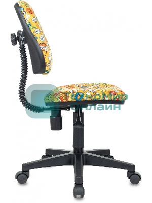 Кресло Бюрократ KD-4 оранжевый, ткань, 120 кг