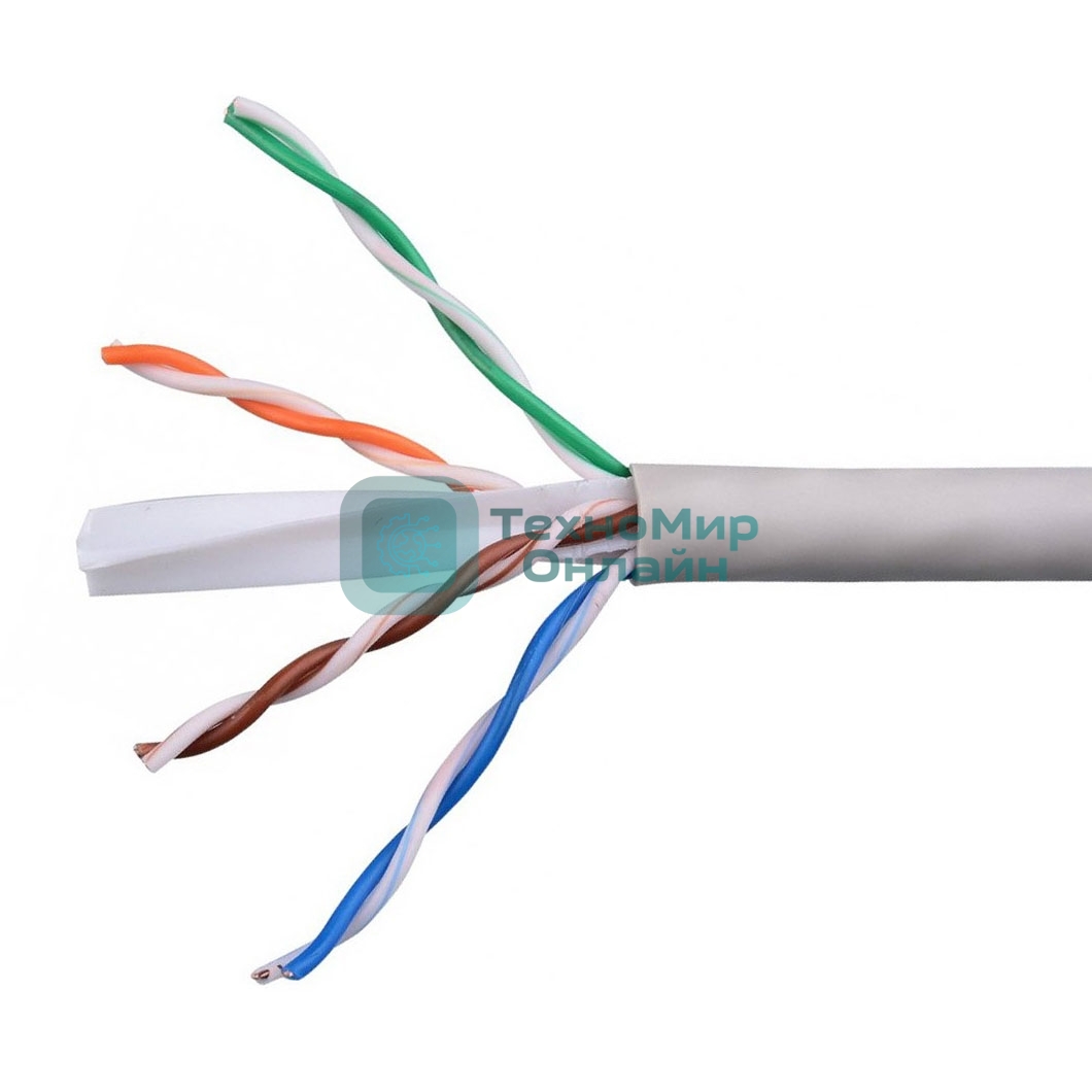 Кабель Cablexpert UPC-6055-4-CU/100, UTP indoor 4x2x0.55, медный, кат.6, однож., 100м, box, серый