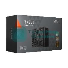 Блок питания PCCOOLER, 850W 80+ Gold (ATX, 3.1, PCIe 5.1 600W, Full modular, 1x24(20+4)pin 550мм, 2xCPU 8(4+4)pin 650мм, 3xPCIe 8(6+2)pin 500мм, 1x12V(2x6) 12+4pin 650мм, 3xSATA*3+MOLEX4pin*1 450+120+120+120мм, Active, 135x135mm, 150x150x86mm, APFC, OVP, UVP, OCP, SCP, OTP, OPP, SPD)