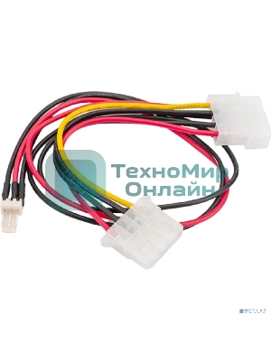 Кабель питания Cablexpert CC-PSU-5, для вентилятора 12V, molex -> molex + 2pin, 15 см