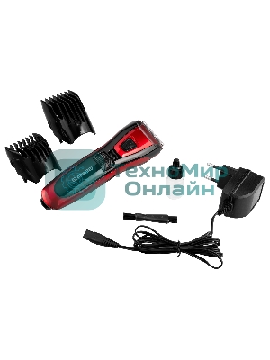 Машинка для стрижки Starwind SHC 4470 красный 3Вт (насадок в компл:2шт)