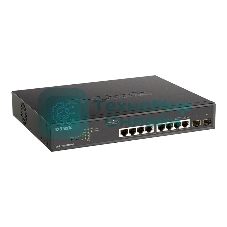 Коммутатор D-Link DGS-1100-10MPPV2/A3A, L2 Smart Switch with 8 10/100/1000Base-T ports and 2 1000Base-X SFP ports (6 PoE ports 802.3af/802.3at (30 W), 2 ports 802.3af/802.3at/802.3bt (90W), PoE Budget 242 W).8K