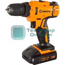 Дрель-шуруповерт аккумуляторная Вихрь ДА-18Л-2К/Б 72/14/22, Аккумуляторная, 18В, 2 АКБ, Кейс