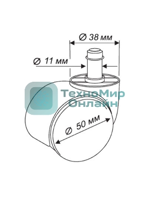 Набор колес Бюрократ CastorSet3850/PU черный, для паркета/ламината