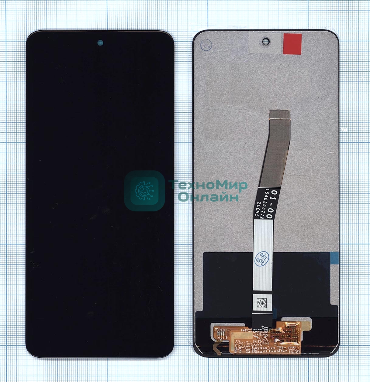 Дисплей для Xiaomi Redmi Note 9S, Redmi Note 9 Pro в сборе с тачскрином черный