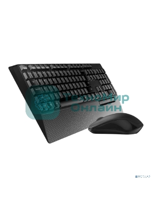 Комплект клавиатура+мышь Rapoo X1960 беспроводной, USB, 1000 DPI, чёрный