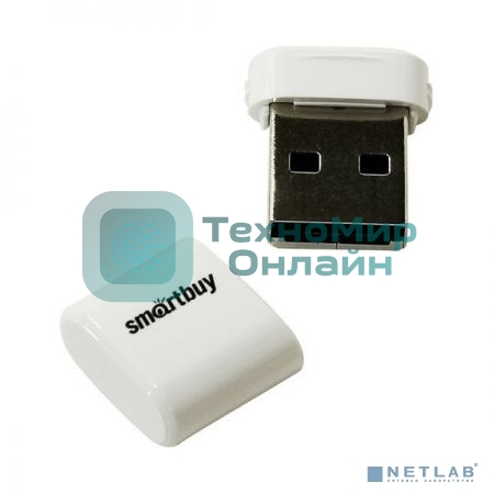 Флешка USB Smartbuy LARA white (SB64GbLARA-W), 64Gb, USB 2.0, R/W 15/5, белый
