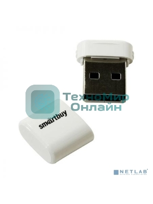 Флешка USB Smartbuy LARA white (SB64GbLARA-W), 64Gb, USB 2.0, R/W 15/5, белый