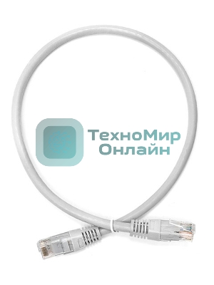 Патч-корд LANMASTER UTP TWT-45-45-0.5/6-GY вилка RJ-45-вилка RJ-45 Cat.6 0.5м серый ПВХ