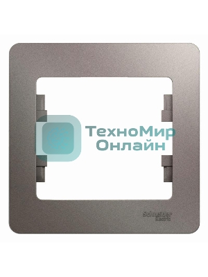 Рамка 1-постовая Systeme electric GSL001201 Glossa, платина