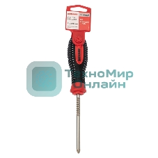 Отвертка крестовая Rexant PZ 2х100 мм, трехкомпонентная рукоятка, сталь S2