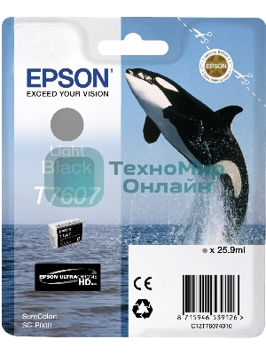 Картридж струйный Epson серый SC-P600