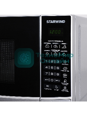 Микроволновая печь Starwind SMW2820 серебристый/черный, 20 л, 700 Вт, переключатели - сенсор