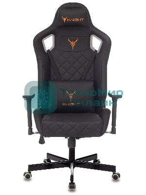 Кресло Knight OUTRIDER черный, экокожа, 120 кг, механизм качания