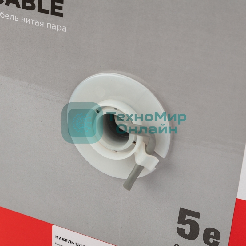 Кабель витая пара Rexant U/UTP, cat.5e, ZH нг(А)-HF, 4PR, 24AWG, внутренний, серый, 305 м