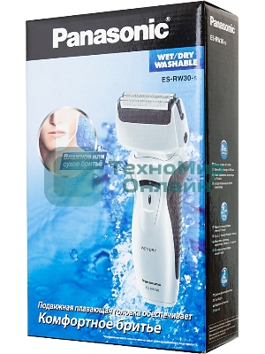 Электробритва сетчатая Panasonic ES-RW30S реж.эл.:2 питан.:аккум. серебристый