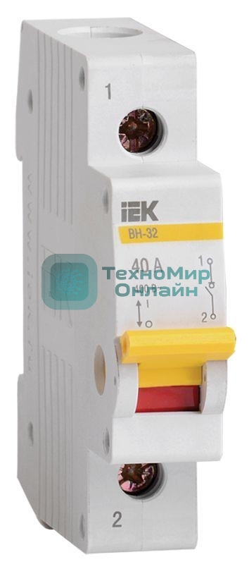 Выключатель нагрузки IEK MNV10-1-040 (мини-рубильник) ВН-32 1Р 40А IEK