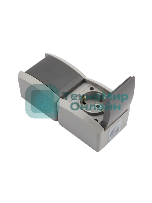 Блок из 2 розеток вертикальный Kranz INDUSTRIAL открытой установки с заземлением, IP54 серый