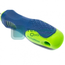 Отвертка Сибртех, PZ1 х 80 мм, CrV, двухкомпонентная рукоятка