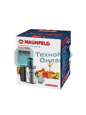 Соковыжималка Maunfeld MJE.1500S нержавеющая сталь, центробежная, 1500 Вт, 1100 мл, механическое