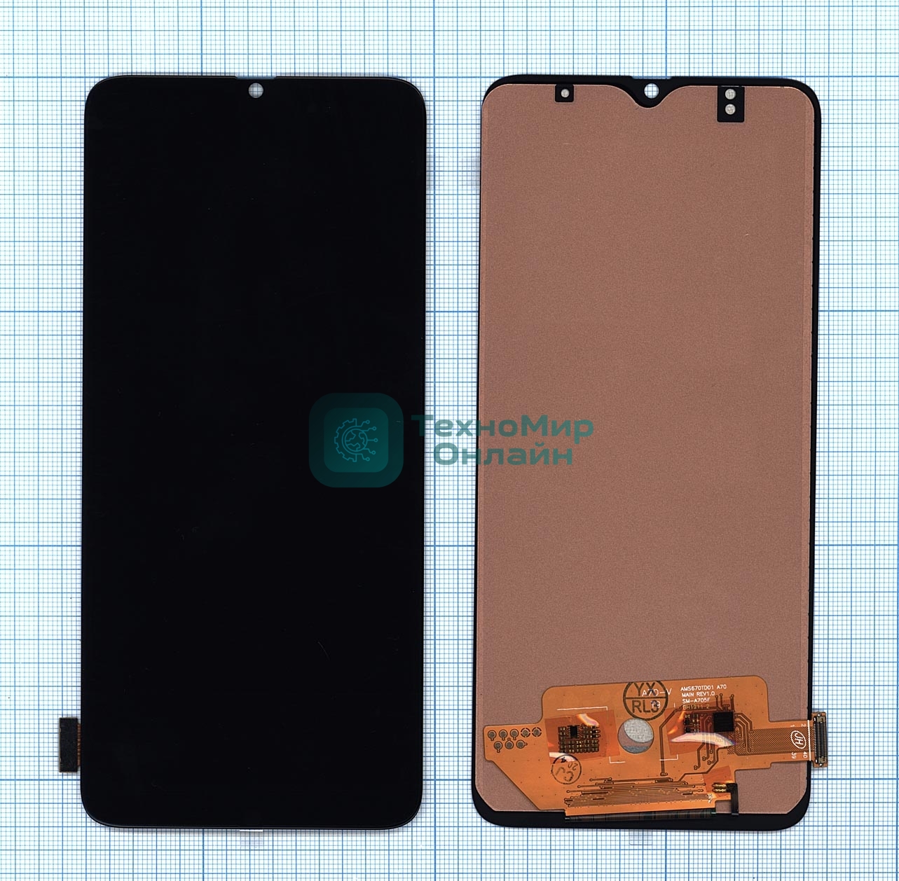 Дисплей для Samsung Galaxy A70 SM-A705F в сборе с тачскрином (TFT) черный