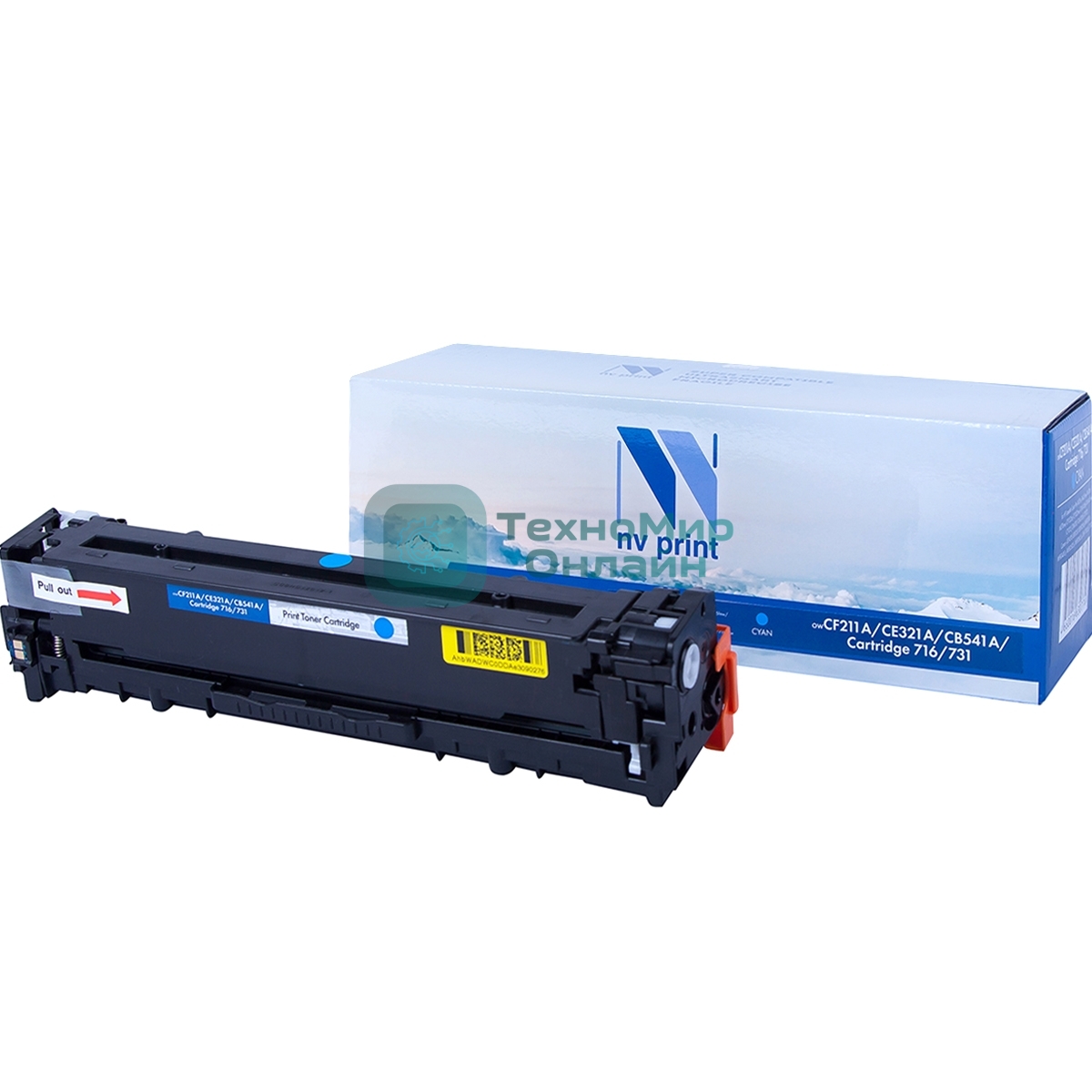 Картридж лазерный NVPrint совместимый HP CF211A/CE321A/CB541A/Canon 716/731 Cyan для LaserJet Color Pro/Canon i-SENSYS (1600k)