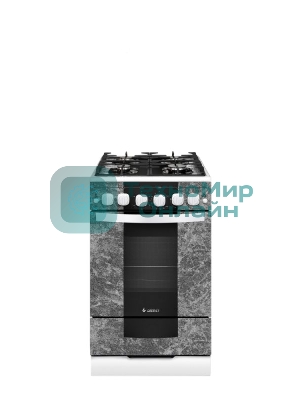 Плита газовая Gefest 5500-02 0113 мрамор, конфорок 4 шт, духовка 52 л, 50 см x 85 см x 58.5 см