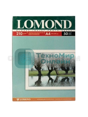 Фотобумага Lomond 0102021 A4/210г/м2/50л./белый глянцевое/матовое для струйной печати