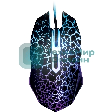 Мышь проводная Qumo Terra M02 черный, 3200 dpi, USB, кнопки - 6