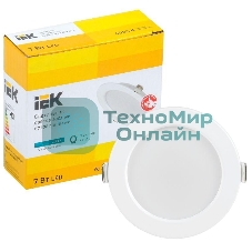 Светильник светодиодный ДВО 1611 7Вт 4000К IP20 круг бел. IEK LDVO0-1611-07-4000-K01