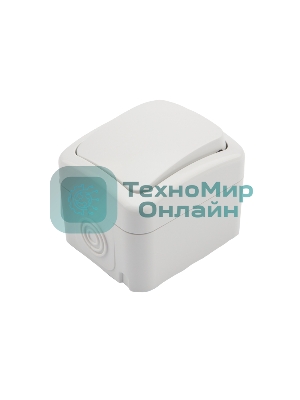 Выключатель одноклавишный Kranz Mini OG открытой установки, IP54 белый