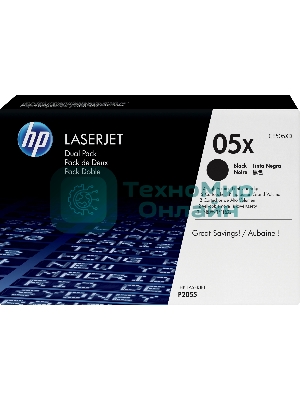 Картридж лазерный HP CE505XD черный двойная упаковка для LJ P2055 2 x 6500 стр