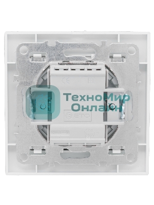 Выключатель 2-клавишный СП,10А, белый EKF Basic Минск