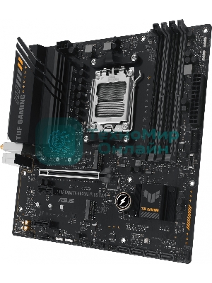 Материнская плата ASUS TUF GAMING A620M-PLUS WIFI, AM5, AMD A620, 4xDDR5, 4xSATA, 2xM.2, 1xPCIe 4.0 x16, 2xPCIe x1, 2xDP, 1xHDMI, 1x 2.5Gb LAN, 4xUSB-A 2.0, 2xUSB-A 3.2 Gen 1, 3x3.5 мм, 7.1, mATX