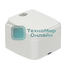 Выключатель 2-клавишный ОП 10А с индикатором белый EKF Basic Минск