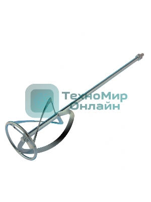 Насадка для миксера Сибртех, для легких растворов,120 х 590 мм, оцинкованная,хвостовик резьба М14