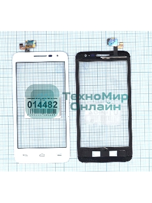 Сенсорное стекло (тачскрин) для Alcatel POP D5 5038D, белое