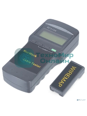 Тестер Cabeus, кабельный, с дисплеем, питание: батарейки, корпус: пластик, (CT-LCD-RJ45)