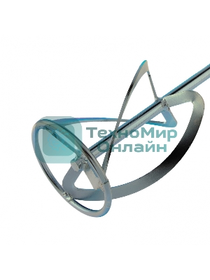 Насадка для миксера Сибртех, для легких растворов,120 х 590 мм, оцинкованная,хвостовик резьба М14